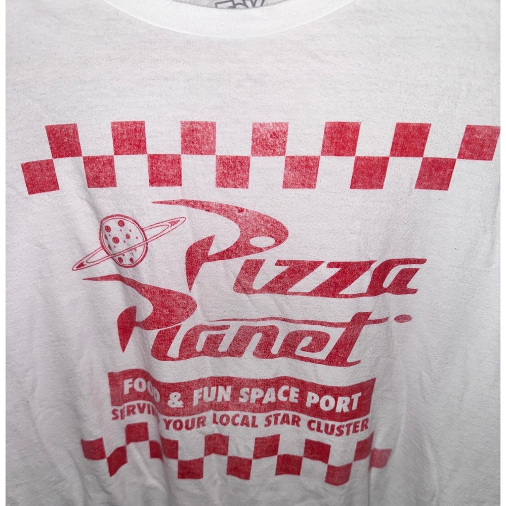 Disney Pixar Toy Story Pizza Planet T Shirt Mens 2XL White Graphic Tee